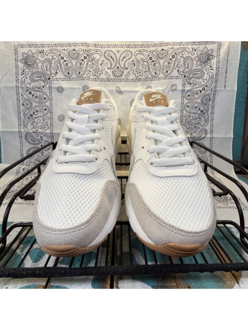 Nike Air Max SC Womens Sz 8.5 Summit White Hemp Sail CW4554-108 Sneakers Worn 1X - Picture 7 of 9